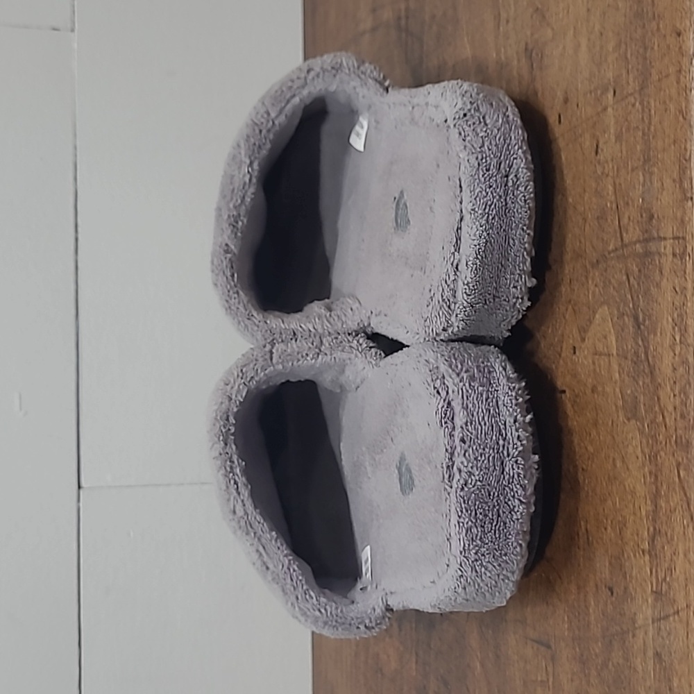 EUC Acorn Classic Spa Grey Quilted Slip On Clog Slipper Women's sz 6.5-7.5 - Picture 3 of 10
